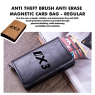 Men Black Leather Expandable Credit Card ID Business Cards Holder Wallet Case For BMW iX iX1 iX2 iX4