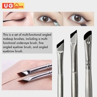 UG 3Pcs / Set Makeup Eyeliner Brush Eyebrow Brush Makeup Brush Tools Portable Soft Small Angle Eyes 