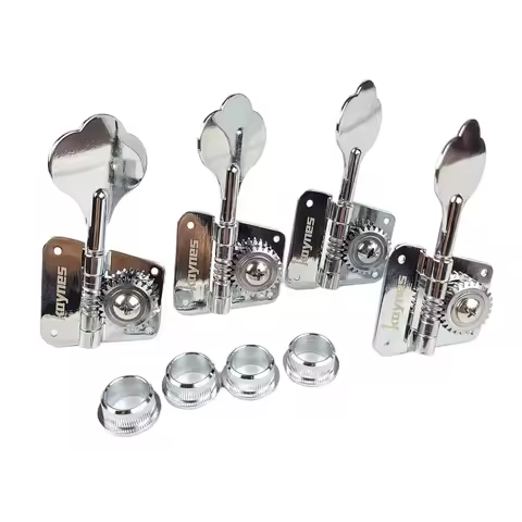 KAYNES 1:26 Ratio Open Frame Electric Bass Guitar Machine Heads Tuners Tuning Key Pegs for Jazz Prec