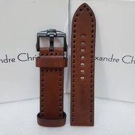 One-cstore32_id Strap Alexandre Christie Strap AC Original Original 22mm 24mm AC9205 - Brown-Zipper, 24mm