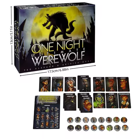 One Night Ultimate Werewolf Board Game, Card Game | Board Games | 3-10 Players | Game Time Is 10 Min