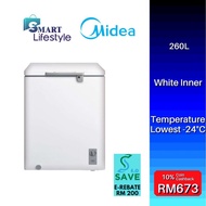 《Save 4.0》Midea Chest Freezer WD-260WA With Key Lock & Roller / Pensonic PFZ-203