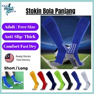 Stokin Bola Panjang Dewasa Soccer Long Socks Non Slip Grip Football Socks Hight Quality Stokin Sukan