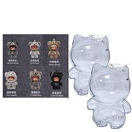 kebidumei 3PCS Hirono Road Journal Series Plush Protective Case Transparent Waterproof Hirono Doll C