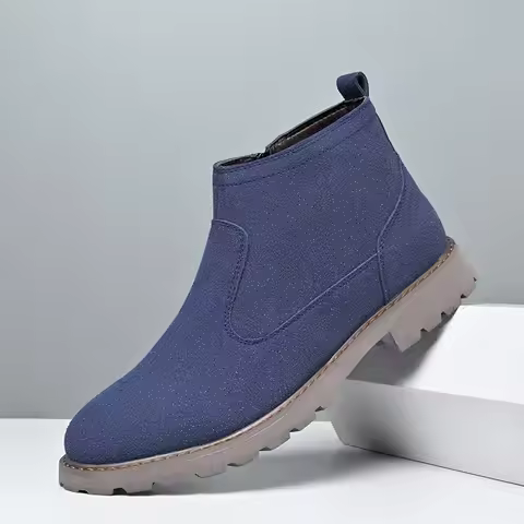 designer chelsea boots man dr casual suede ankle boots men outdoor footwear fashion goth black blue 