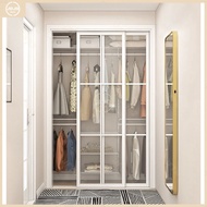 Metal wardrobe customization 1.6 meters open walk-in hangers DIY corner cloakroom wall hanging storage cabinet frame