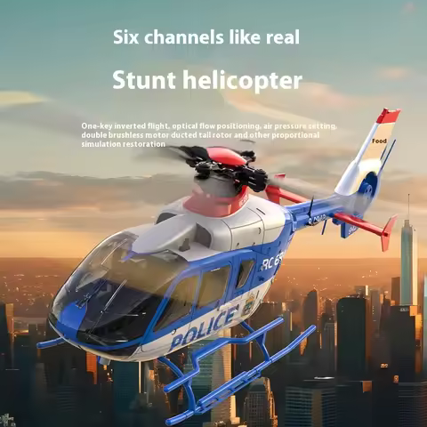 Rc Era C123 Six Channel Stunt Police Rc Helicopter Double Brushless Direct Drive Single Propeller No