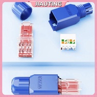 JIAUTING Tool-Free RJ45 Connector Field Termination Plug RJ45 Tool Less Gold Plated Modular Plug Eth