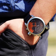 Sinobi นาฬิกาข้อมือเล่นกีฬาผู้ชายกันน้ำสีดำโครโนกราฟควอตซ์นาฬิกาข้อมือ2017ใหม่