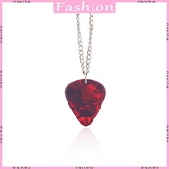 NAV Guitar Pick Necklace Heart Ruby Pendant Eddie Munson Necklace Strange Horror Things Guitar Pick 