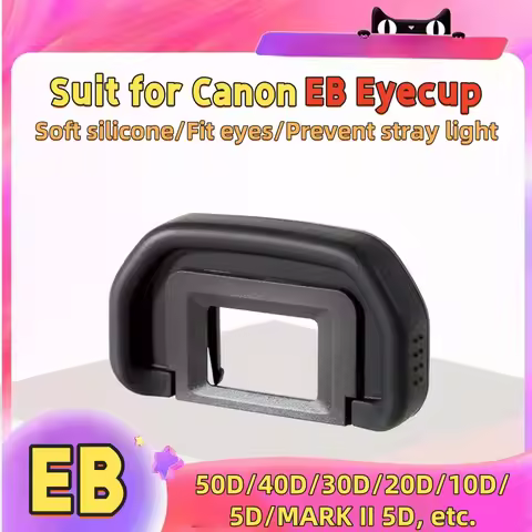 EB Soft Rubber Eye Cup Eyepiece Eyecup Viewfinder for Canon EOS 90D 80D 70D 60D 50D 40D 30D 20D 5D 6