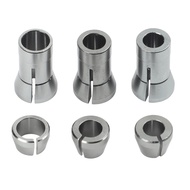 6pcs Trimmer Collet Adapter 6mm 1/4 8mm Router Bit Collet Chuck Clamping Adapter For Trimming Engrav