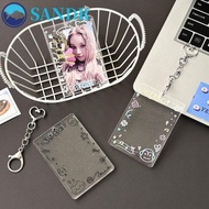 SANDR Acrylic Photocard Holder, 2.7x4.1 Inch Transparent Photo Card Case, Picture Display Stand with