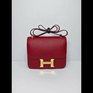 Hermes Constance 24紅色金扣