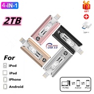 2TB 1TB USB3.0 4-in-1 Free Type-C OTG Flash Drive Metal Waterproof High Speed 512GB 256GB 128GB USB 
