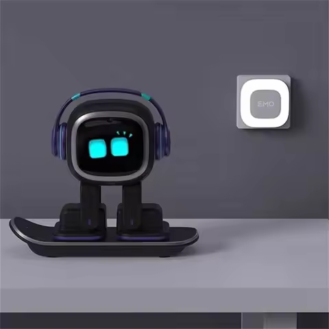 Electronic Smart Voice Robot EMO AI Desktop Language Dialogue Interaction Wireless Charge Emotional