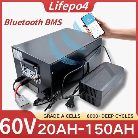 100Ah 60V 60Ah 80Ah 30Ah 60V 40Ah 150Ah 120Ah lifepo4 Lithium battery pack with Bluetooth APP BMS 30