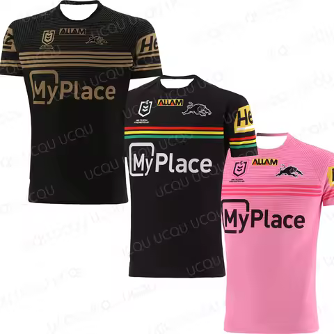 2025 New Arrival Summer Australian NRL Penrith Panthers Mens Home Jersey Training Jersey Kid Uniform