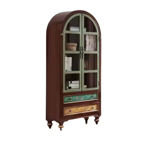 American bookcase with glass wine cabinet, two-door cabinet, file cabinets, side cabinet, cupboard, 