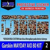 SKIN Stiker Garskin Mayday Aio UV Varnish Printing Abstrak Blue