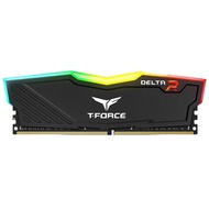 TeamGroup T-FORCE Delta RGB Black 8GB DDR4 2400 PC4 19200 UDIMM Desktop Gaming RAM TF3D48G2400HC15B0