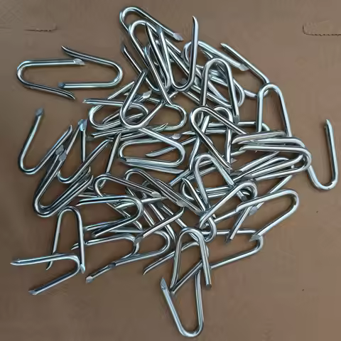 25Pcs Fernet Fixing Staples Fasteners U Shaped Nails Wood Nail Bits Fencing Netting U Staples Saddle