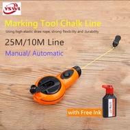 Pitik Marking Tools Chalk Line Reel,Manual/ Automatic,25 Meters/ 10 Meters Line,Measuring Constructi