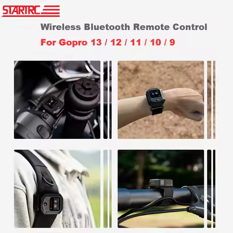 Camera Accessories Bluetooth Wireless Remote Control for Gopro Hero 12/11/10/9 Sports Camera Parts F