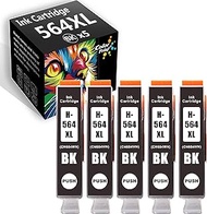 Compatible 564XL Black Ink Cartridge Replacement for HP 564 XL Ink 564BK for Office jet 4620 DeskJet