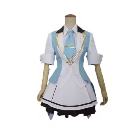 AKB0048 Oshima Yuko Cosplay Costumes Blue and White Lolita Dress Christmas Halloween Party Suit Unif