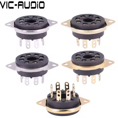 8Pin Tube Socket GZS8-B Vintage Valve Base For KT88 6V6 6L6 EL34 6N8P CV181 6N9P 6SN7 Electron Tube 
