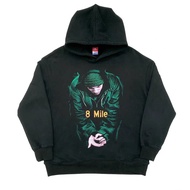 Arm Eminem 8 Miles Pure Handmade Mesh Hot Solid Ink Printed Hooded Sweatshirt