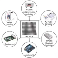 LED RGB Flexible Full-Color Pixel Screen WS2812b Soft Dot Matrix Screen 16 x 16 matrix