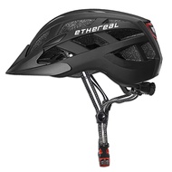 Ethereal Bicycle Helmet with Rear LED Lights [CE &amp; CPSC safety standard] Black