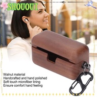 SHOUOUI Wood Protector, Cordless Charging Support Fine Polished Wooden , Earphones   Wood Bluetooth 