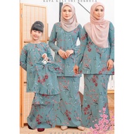 DUSTY BLUE / BAJU RAYA COTTON SEDONDON  2024  IBU DAN ANAK BY ANGGUN COTTON COLLECTION