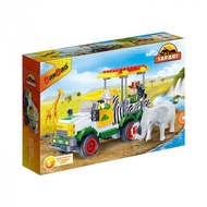 Playable [BanBao Building Blocks] Safari Series-Park Jeep 6657