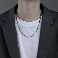 Light Luxury Mobius Titanium Steel Necklace Unique Trendy All-Match Necklace Men's Clavicle Necklace