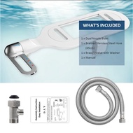 Ready Stock Bidet Toilet Seat Non-Electric Dual Nozzle Bidet Spray Toilet Seat Attachment Toilet Bid