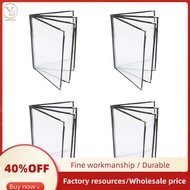 4PCS Menu Covers, Menu Covers 8.5X11Inch, Menu Holder 4 Page 8 View, Restaurant Menu Covers for A4 S