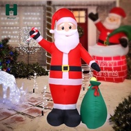 [Homyl] Christmas Inflatable Santa Large Santa Ornament for Indoor and Outdoor