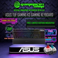 [Free Gift] ASUS TUF Gaming K3 RGB Wired Mechanical Gaming Keyboard (2Y)
