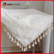 Alas Meja Daisy Kecil Gaya Jepun Linen Kapas Linen Artistik Foto Segar Latar Belakang Kain Penutup K