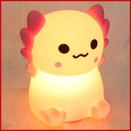 Night Light for Kids Rechargeable Baby Lamp Silicone Axolotl Bedside Lamp for Bedroom Living Room Nu