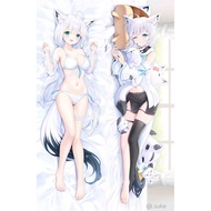 Vtuber Shirakami Fubuki Body Pillow Case Anime Dakimakura Peachskin Hugging Body Throw Cushion Pillo
