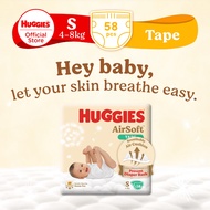 Huggies Airsoft Tape Diapers Assorted (S-XL)