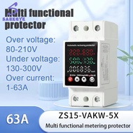 Adjustable over Voltage and Under Voltage Protective Device Relay(63A) with over Current Protection 
