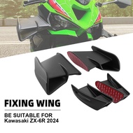 Motorcycle Winglet Fixed Wind Wing For Kawasaki ZX-6R ZX-636 ZX6R ZX 6R 2024 ABS Matte black Aerodyn