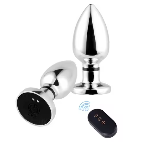Electrical Shock Vibrator Women's Metal Anal Plug Wireless Remote Men Prostate Massager Adult Suppli