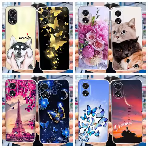 For Oppo A38 Case Oppo A18 Stylish Painted Cover Clear Silicone Soft TPU Phone Case For Oppo A18 A 3